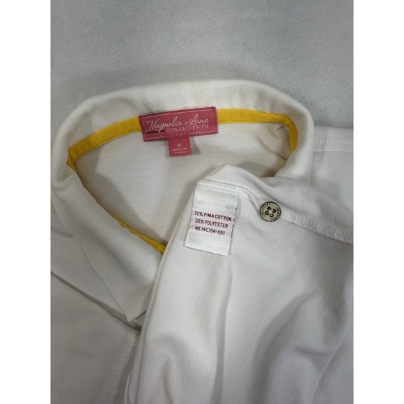 Magnolia Lane Collection Masters Augusta Golf Polo Shirt Womens M White Sporty - Picture 4 of 7